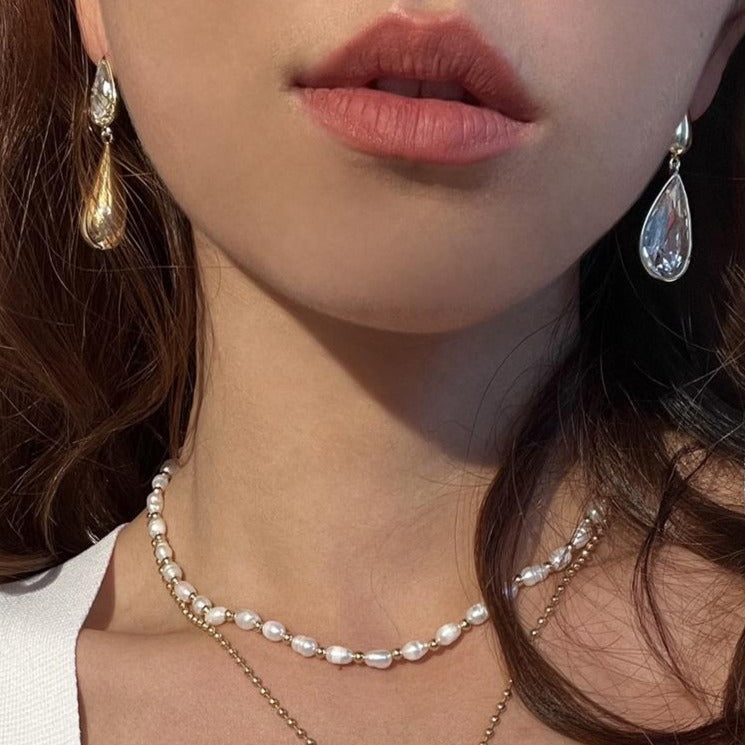 Vintage Teardrop Zirconia Earrings