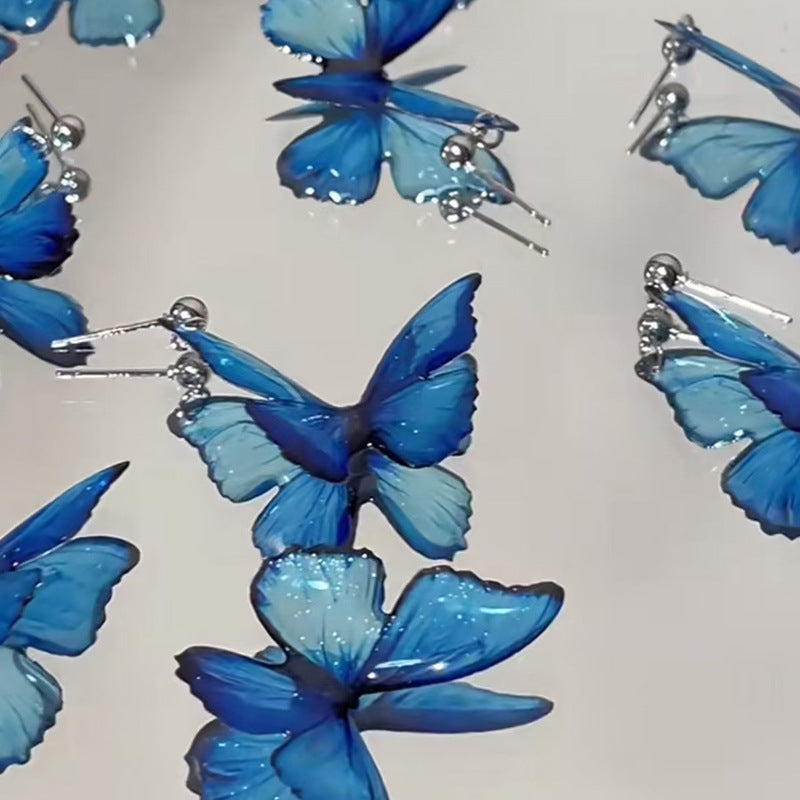 Dreamy Blue Butterfly Earrings