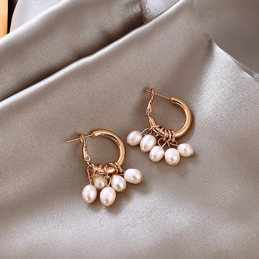 Pearl Hoop Earrings