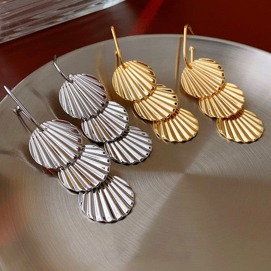 Small Metal Shell Earrings