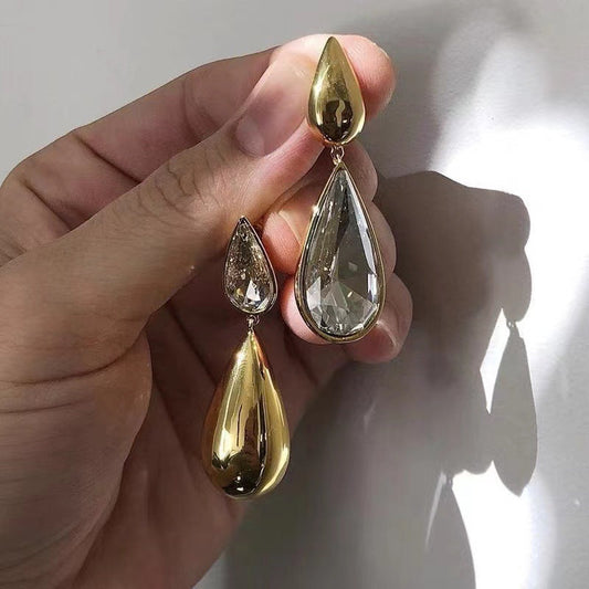 Vintage Teardrop Zirconia Earrings