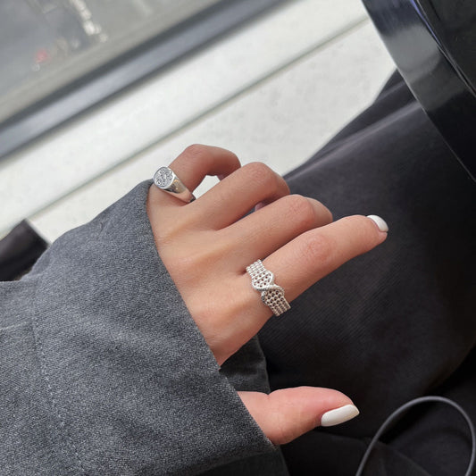 Sterling Silver  X-Adjustable Ring