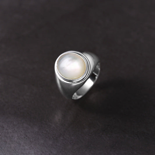 S925 Sterling Silver Pinctada Albina Ring