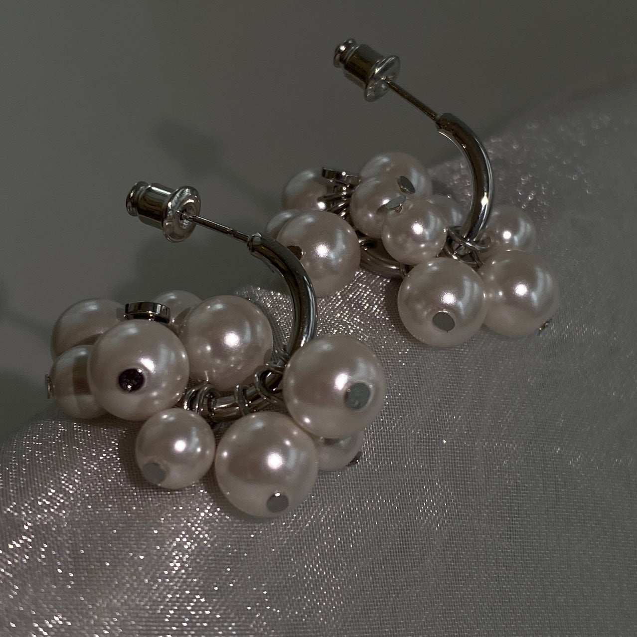 Pearl Cluster Earrings