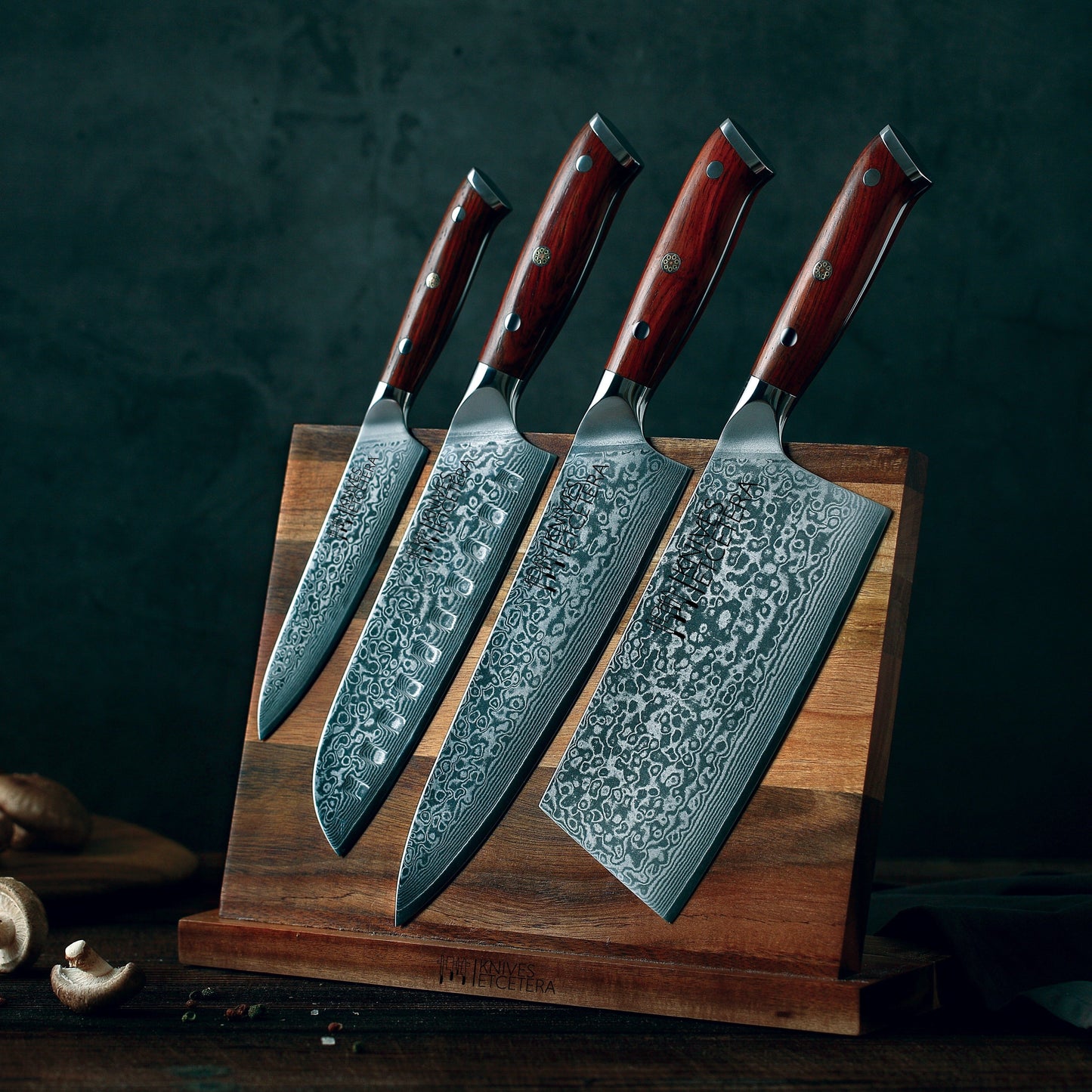 Complete Damascus Knife Set