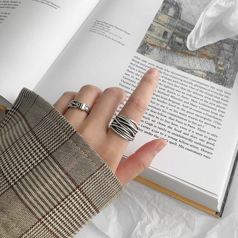 Vintage Multi-Line Wrap Ring