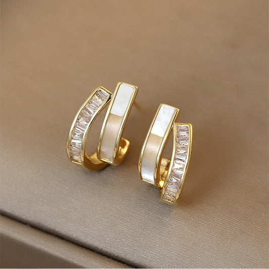 Double Layered Patchwork Earrings