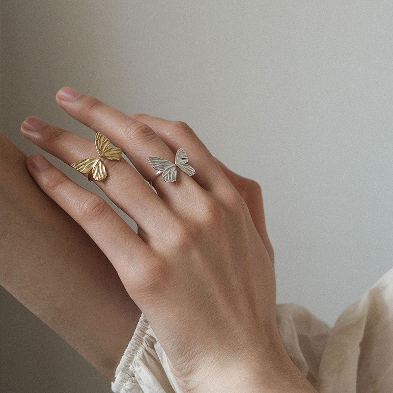 Sterling Silver Forest Butterfly Ring