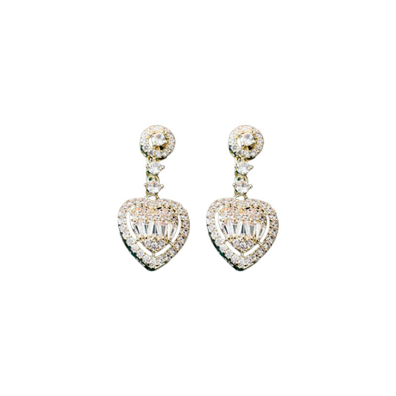 Zirconia Heart Earrings