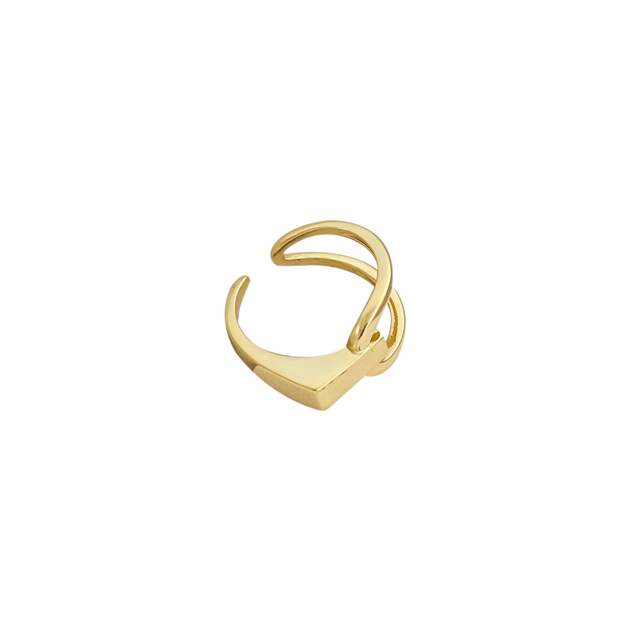 Sterling Silver Asymmetrical Adjustable Ring