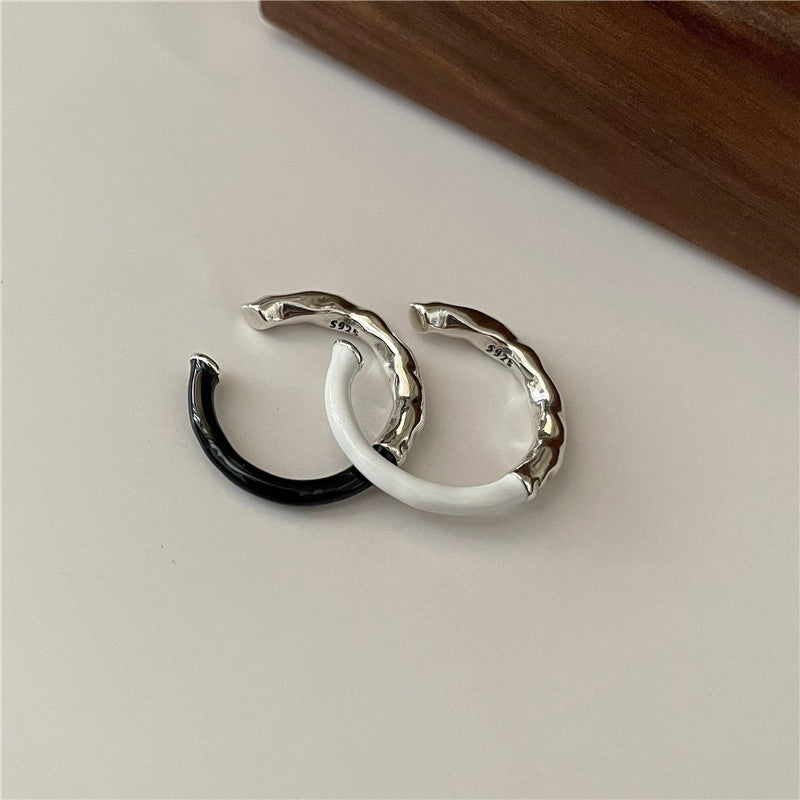 Textured Liquid Metal Drip Glaze Ring