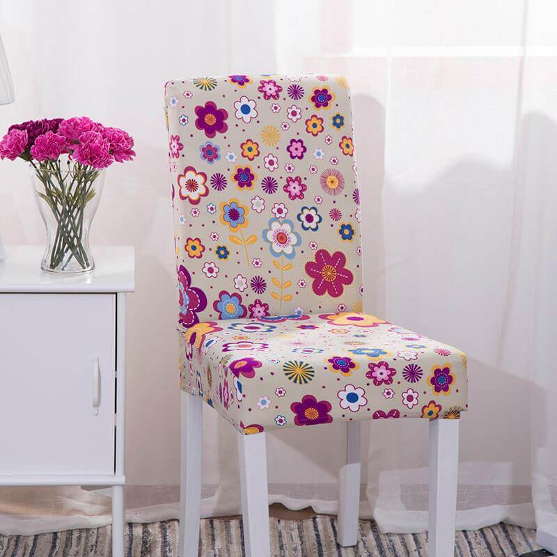 Stretch Removable Washable Spandex Dining Chair Covers| 40 Colors