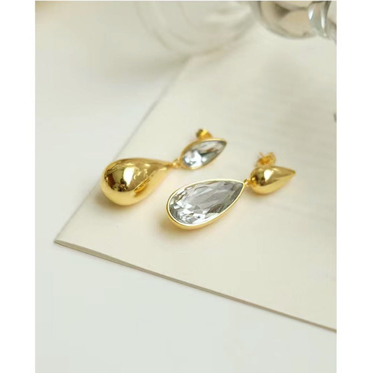 Vintage Teardrop Zirconia Earrings