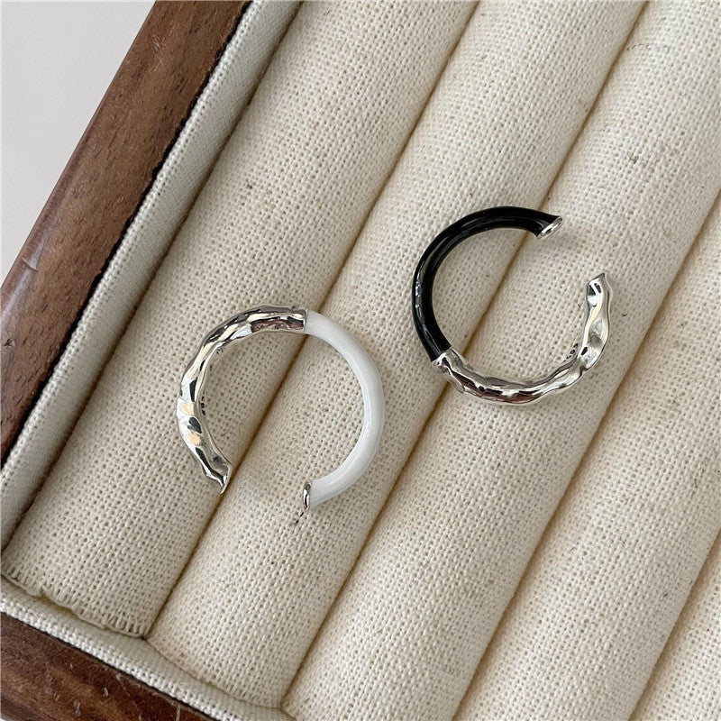 Textured Liquid Metal Drip Glaze Ring