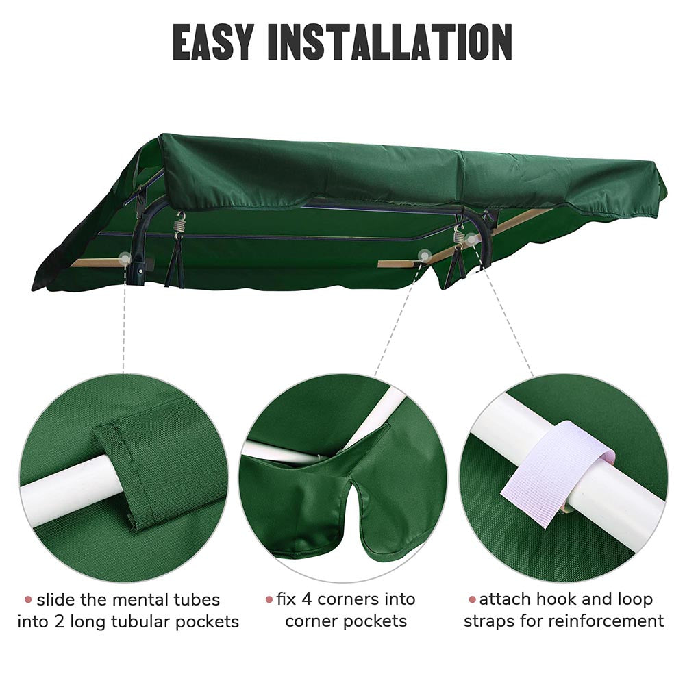 Outdoor Patio Swing Canopy Replacement Color & Size Options