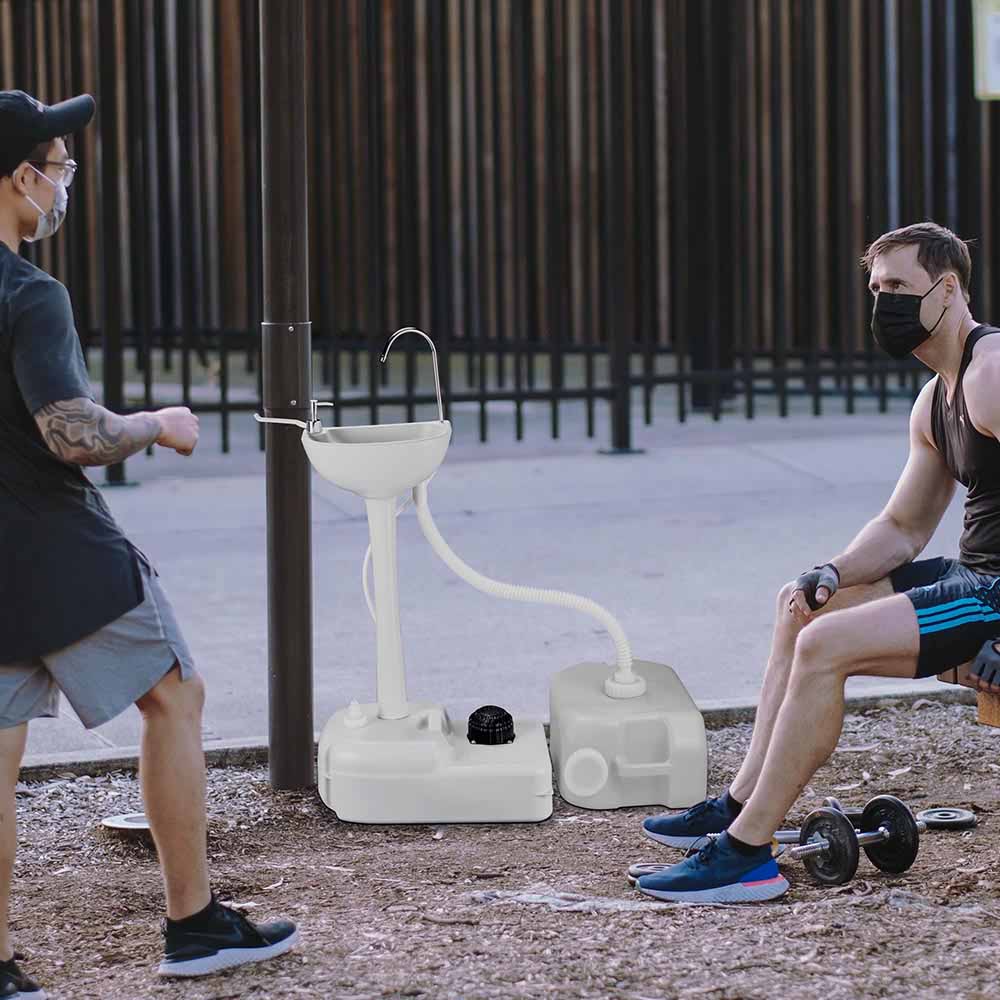 Portable Sink Hand Wash Station with Water Tank Foot Pump