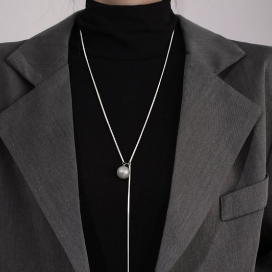Pearl Adjustable Long Necklace