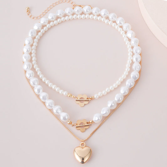 Innocent Heart Pearl Layering Neckalce