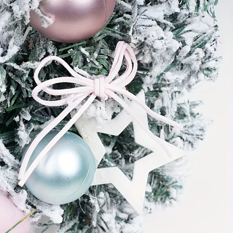 Christmas Wreath Pastel Pink Blue Front Door Hanging Decoration