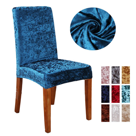 Crushed Velvet Dining Chair Covers
