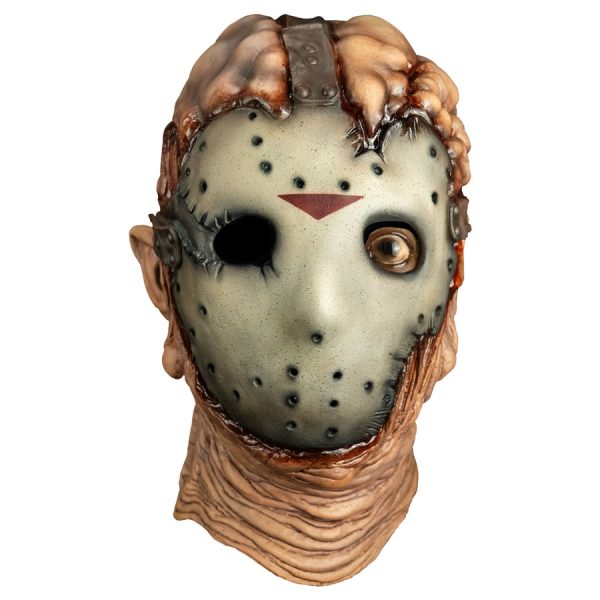 Horror Goalie Mask for Halloween – Glow in the Dark Injection Molded Slasher Costume Mask with Elastic Strap – Mabry Monsters