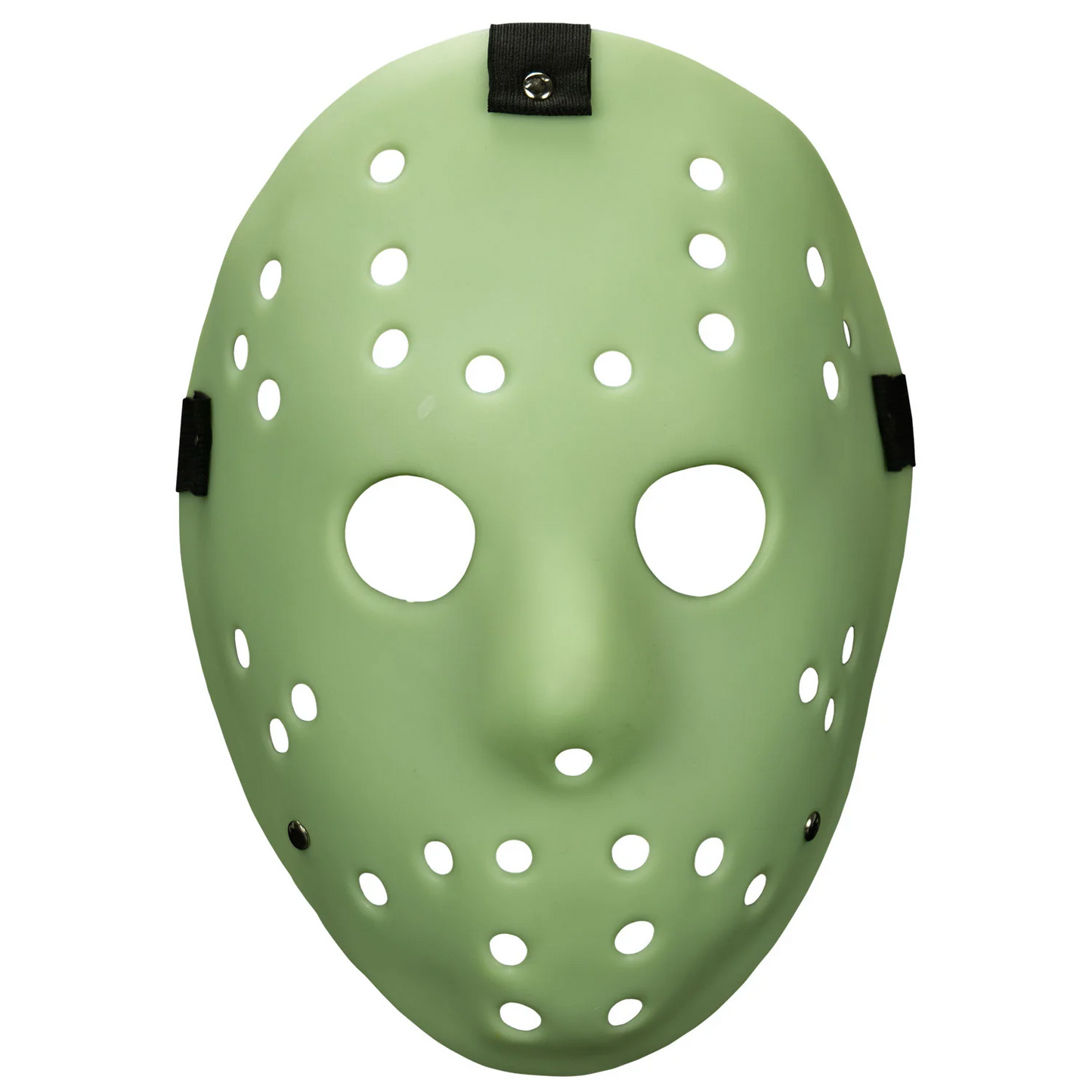 Horror Goalie Mask for Halloween – Glow in the Dark Injection Molded Slasher Costume Mask with Elastic Strap – Mabry Monsters
