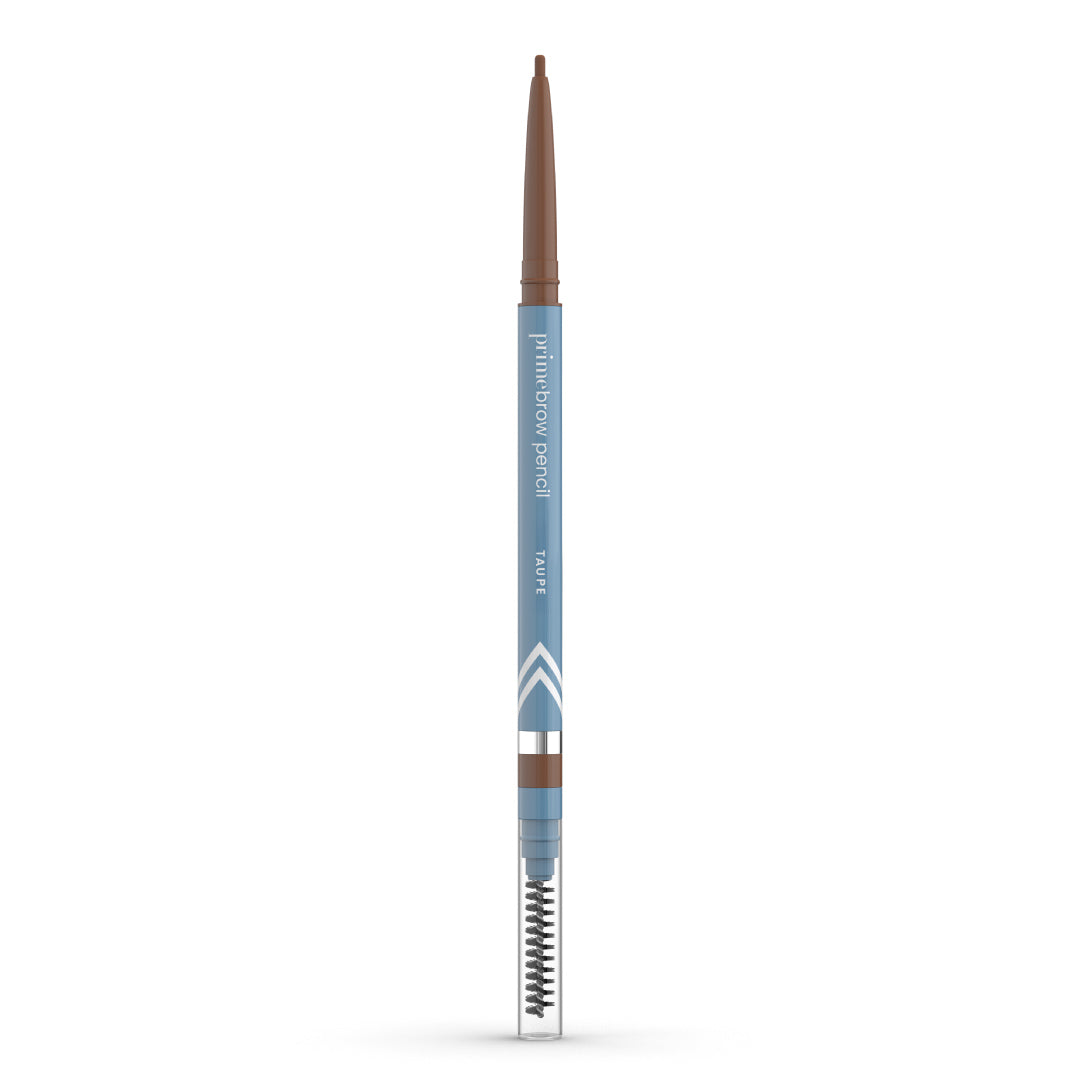 PrimeBrow Pencil – Smudge-Proof Micro-Fine Tip Eyebrow Pencil with Spoolie, Natural Gray & Mature-Friendly Shades