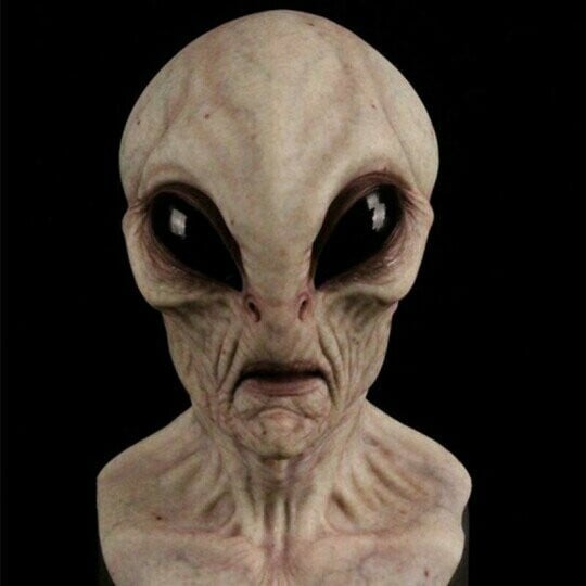 Realistic Alien Latex Mask – Full Head Silicone Sci-Fi Costume Prop for Halloween, Parties & Cosplay