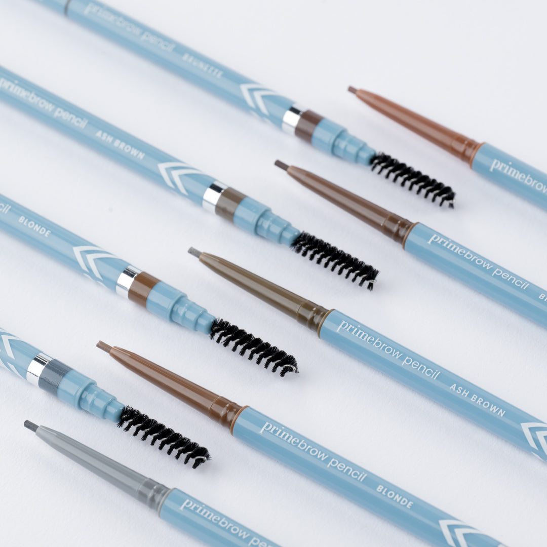 PrimeBrow Pencil – Smudge-Proof Micro-Fine Tip Eyebrow Pencil with Spoolie, Natural Gray & Mature-Friendly Shades