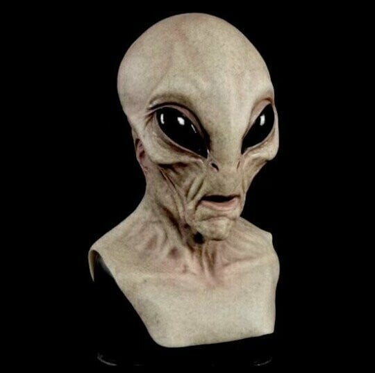 Realistic Alien Latex Mask – Full Head Silicone Sci-Fi Costume Prop for Halloween, Parties & Cosplay