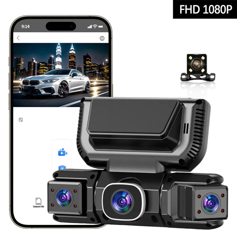 1080P Dash Cam WiFi Car Channel Camera System