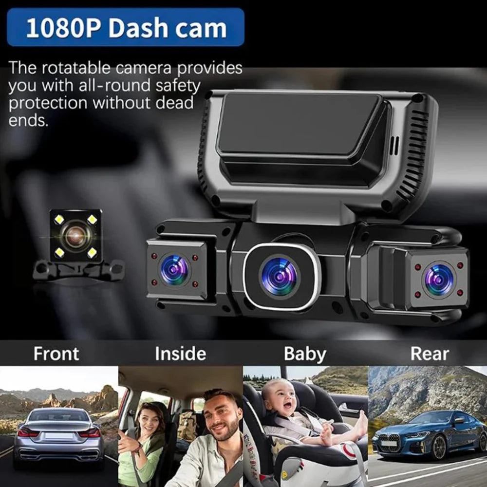 1080P Dash Cam WiFi Car Channel Camera System