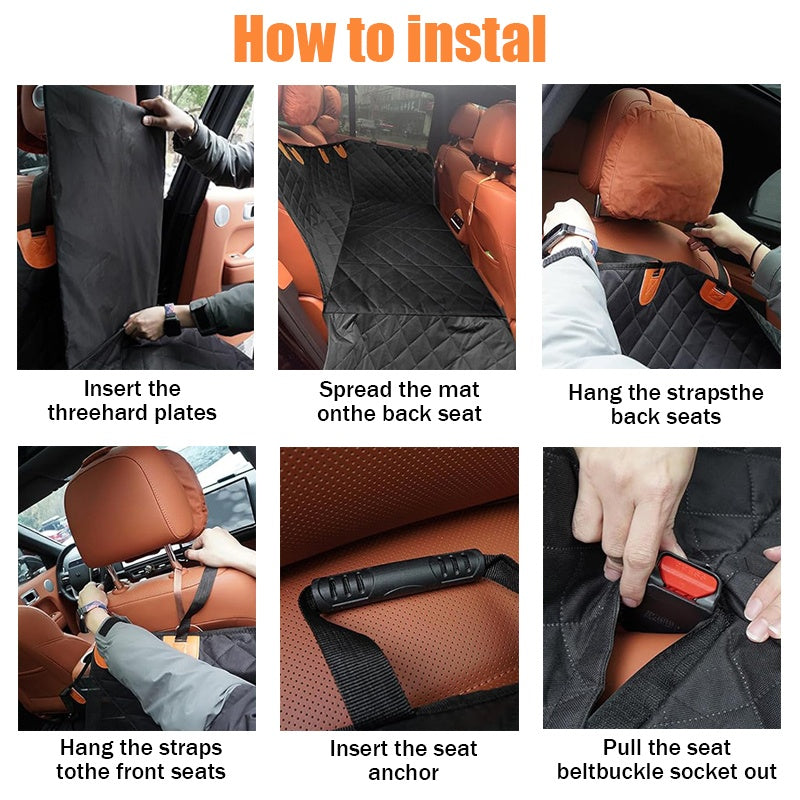 Scratch-resistant Pet Dog Car Seat Cover with Viewing Window