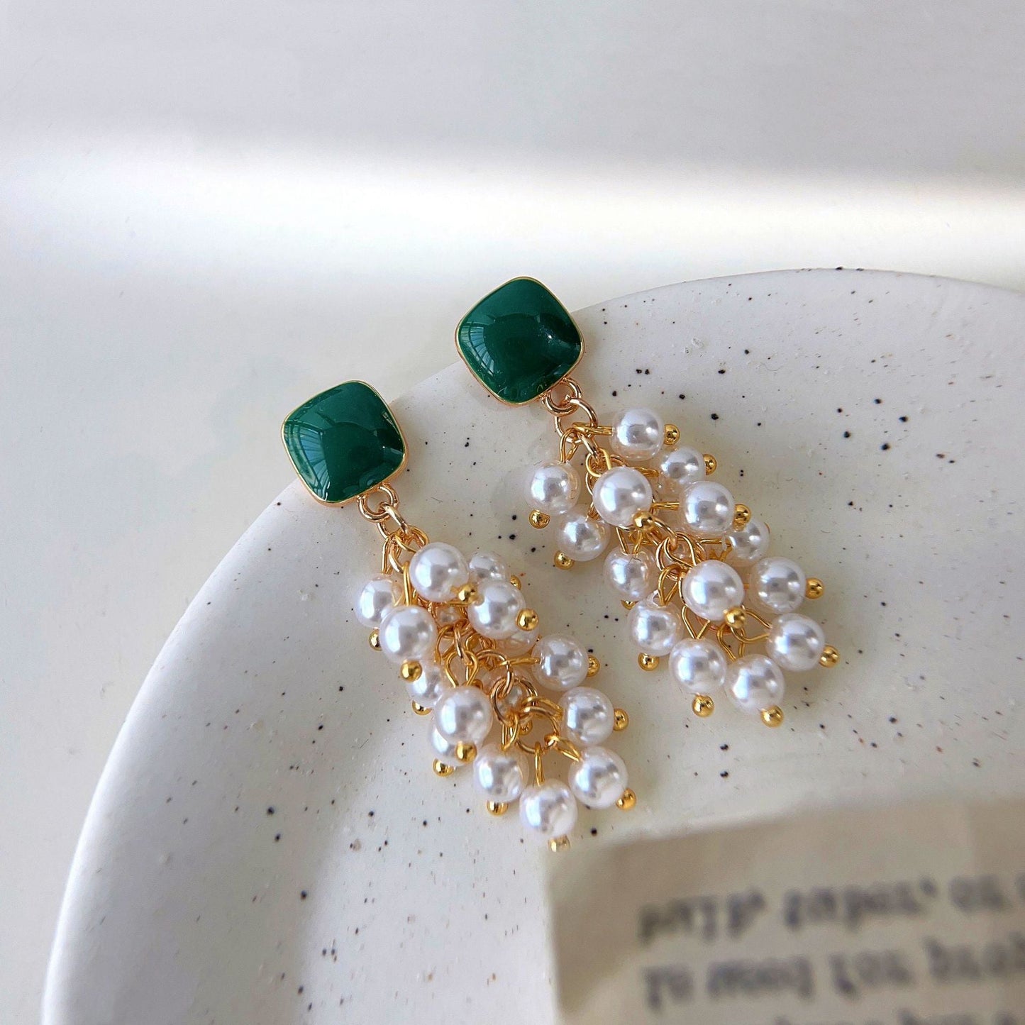 Vintage Pearl String Tassel Earrings