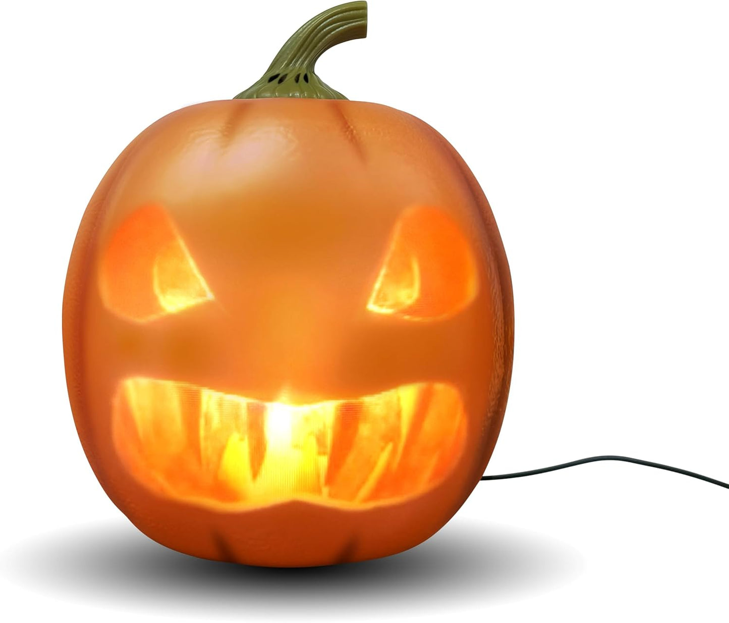 Animated Singing Halloween Pumpkin – Motion Sensor Talking Jack with Projected Face, Speaker, 80-Min Animation, USB or Battery Powered