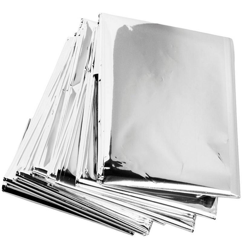 10pcs ( 210*130CM)  Emergency Outdoor Survival Blanket - Silver