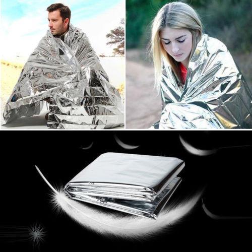 10pcs ( 210*130CM)  Emergency Outdoor Survival Blanket - Silver