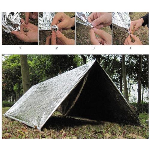 10pcs ( 210*130CM)  Emergency Outdoor Survival Blanket - Silver