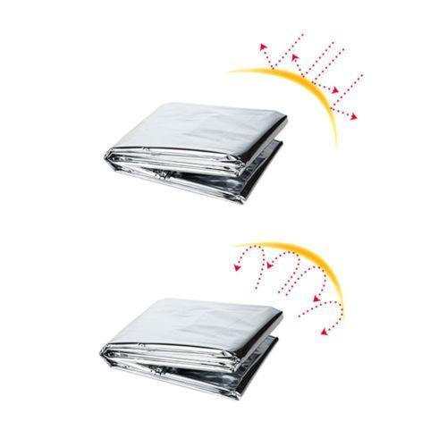 10pcs ( 210*130CM)  Emergency Outdoor Survival Blanket - Silver