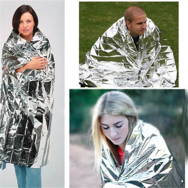10pcs ( 210*130CM)  Emergency Outdoor Survival Blanket - Silver