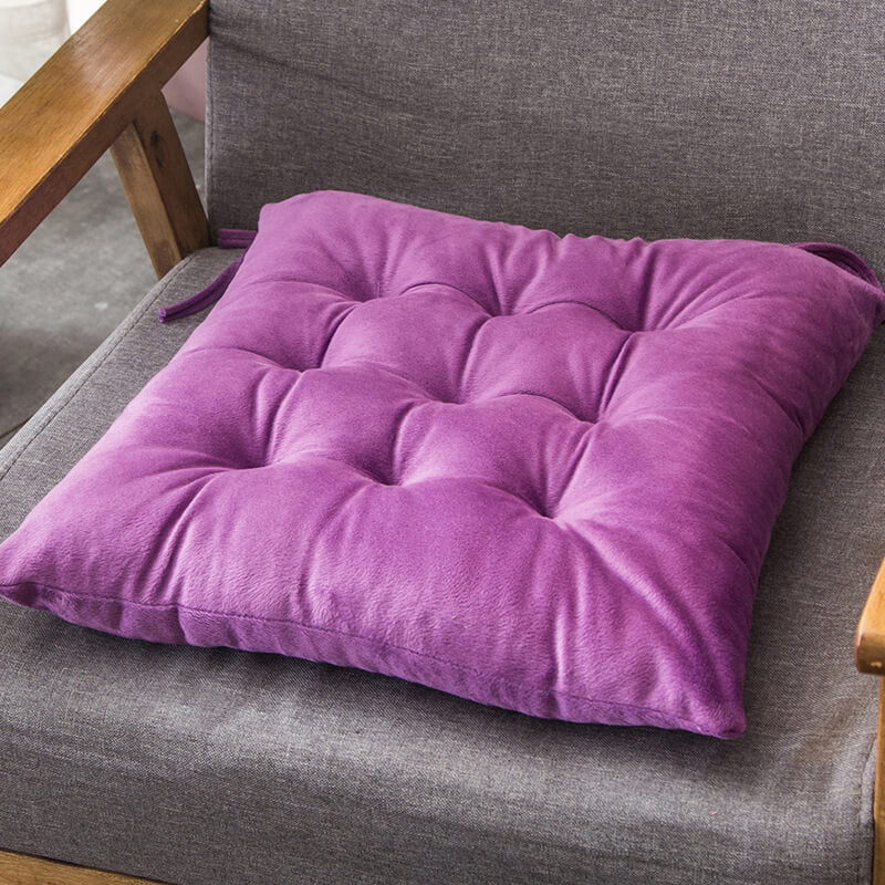 Soft Velvet Dining Chair Cushions with Ties 16" x 16"