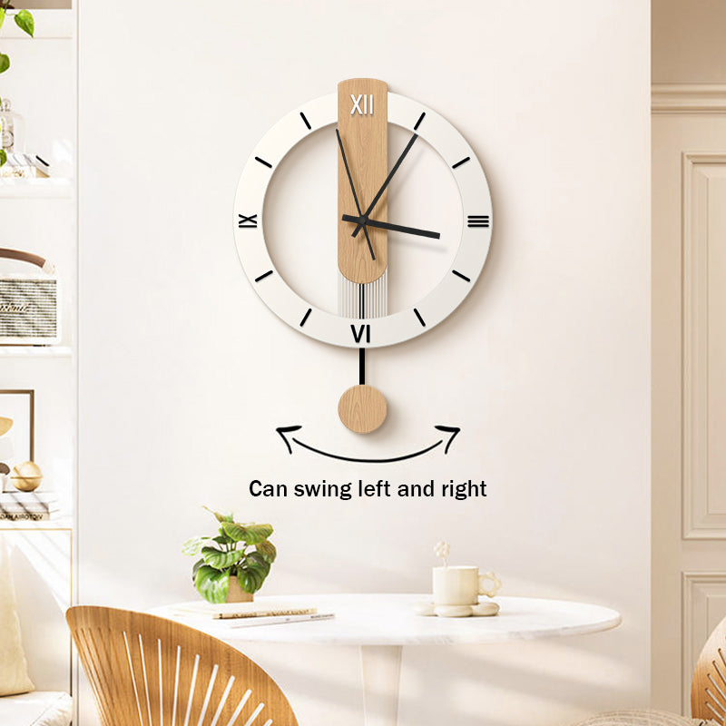 Modern Solid Wood Swing Wall Clock