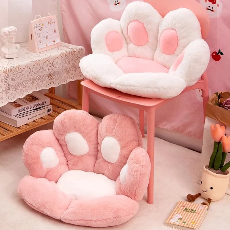 Plush Cat Paw Chair Cushion, Comfy Seat Pads for Chairs Floor