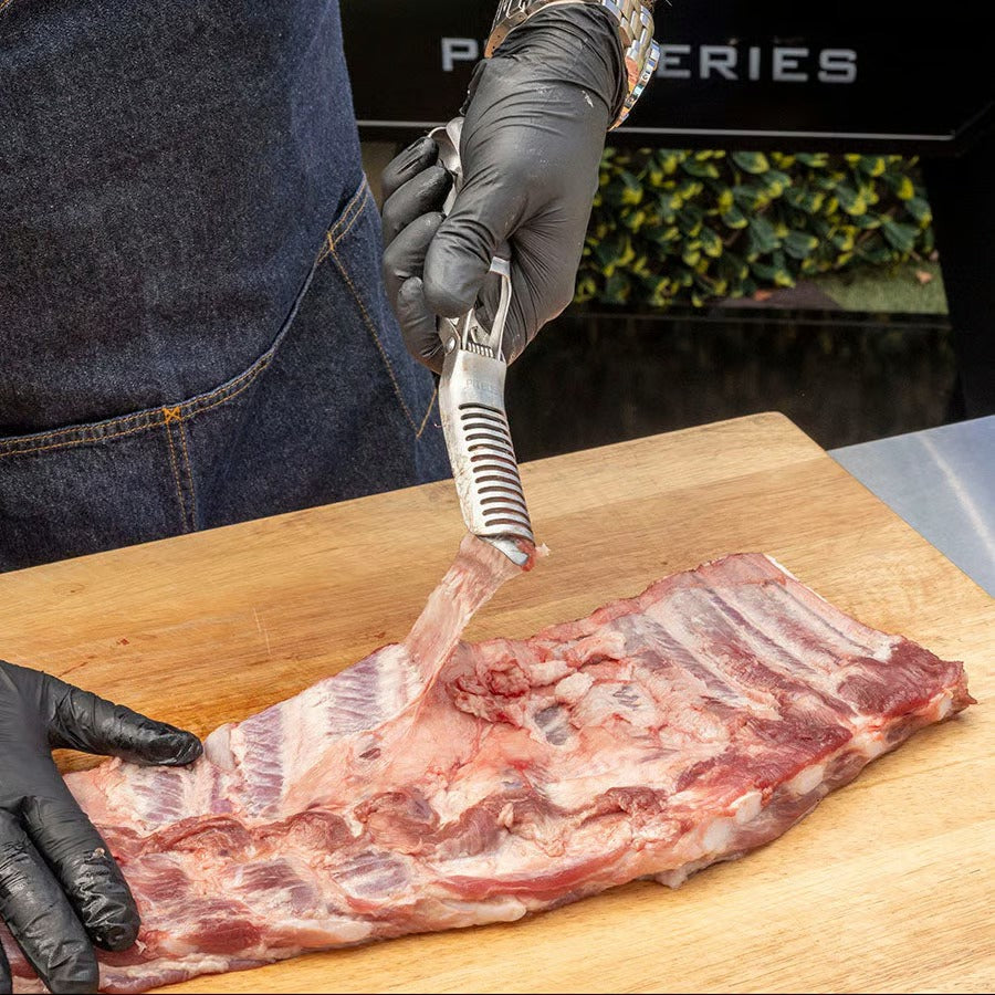 Avichic™ BBQ Rib Skinner – Premium 304 Stainless Steel Food-Grade Rib Membrane Remover & Deboning Tool for Grill Masters