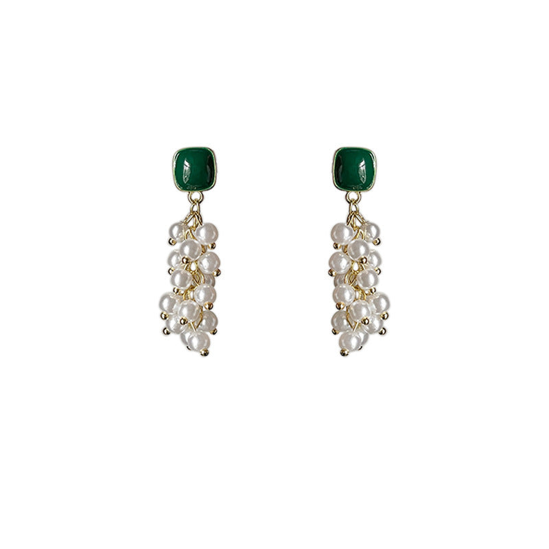 Vintage Pearl String Tassel Earrings