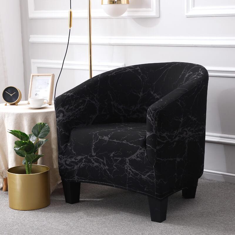 1-Piece Club Chair Slipcover, Stretch Tub Chair Covers