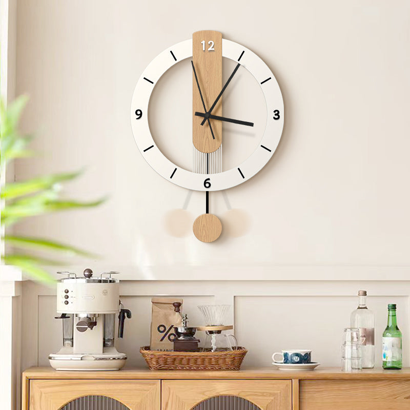 Modern Solid Wood Swing Wall Clock