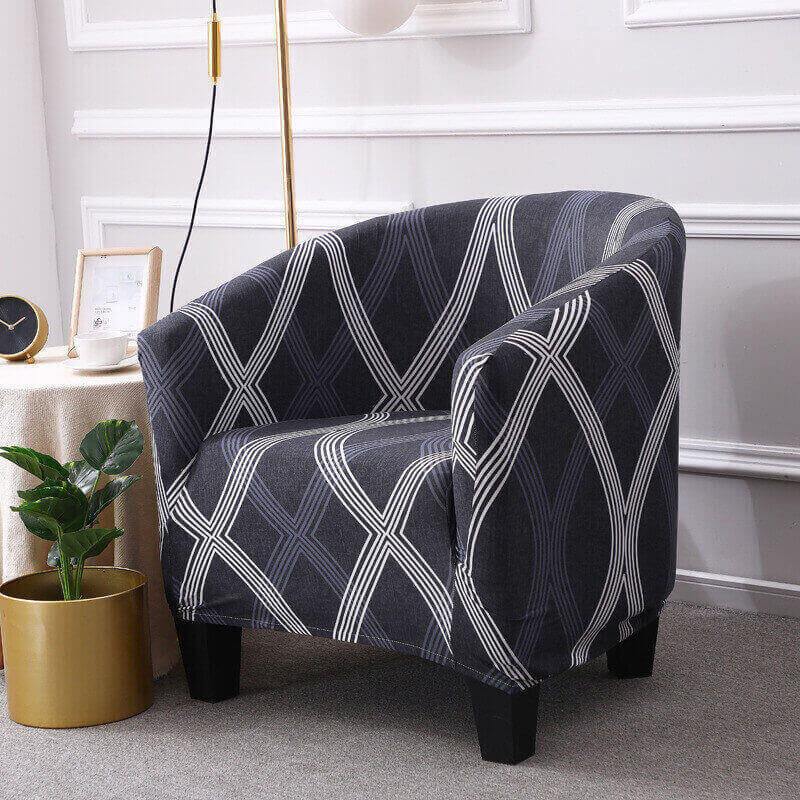 1-Piece Club Chair Slipcover, Stretch Tub Chair Covers