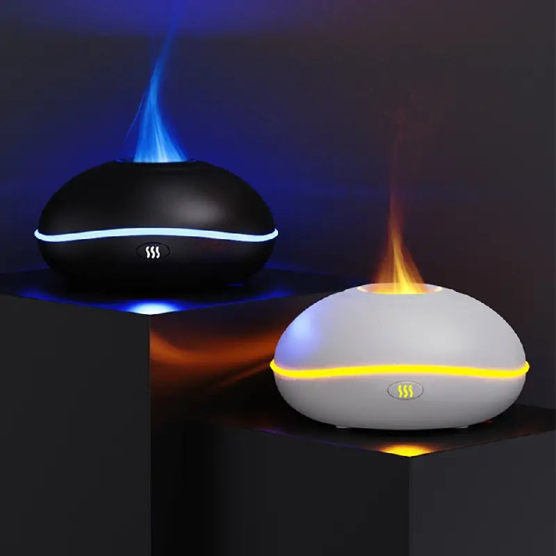 Modern Ultrasonic Aroma Diffuser with Flame Light Effect and 200ml Capacity