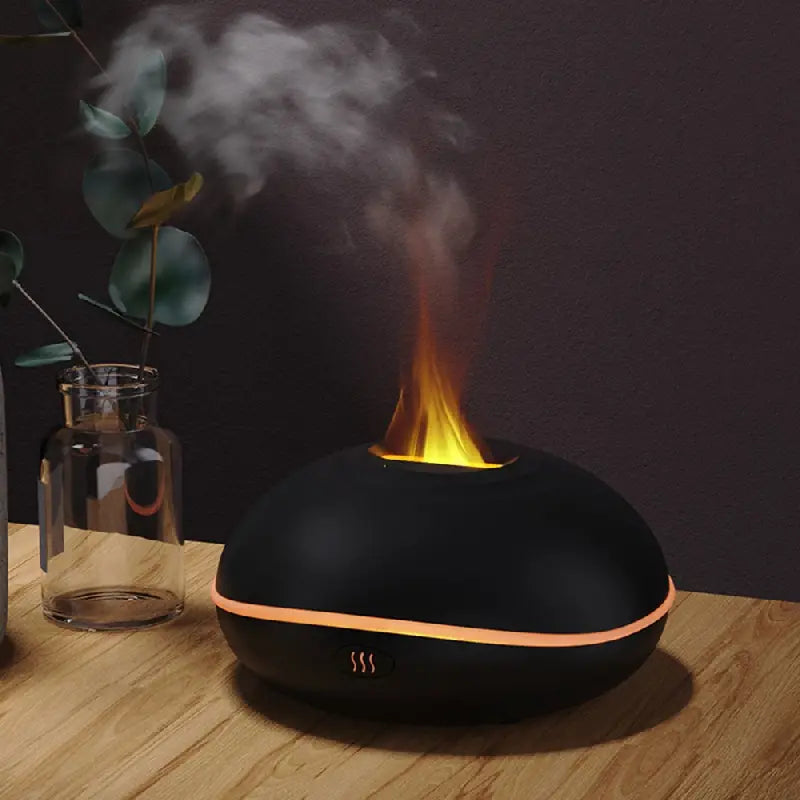 Modern Ultrasonic Aroma Diffuser with Flame Light Effect and 200ml Capacity